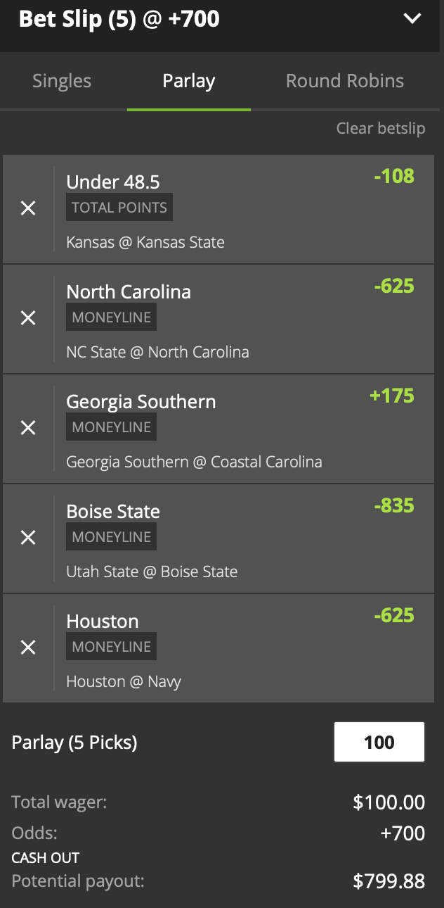College Football Parlay Bets for Week 8