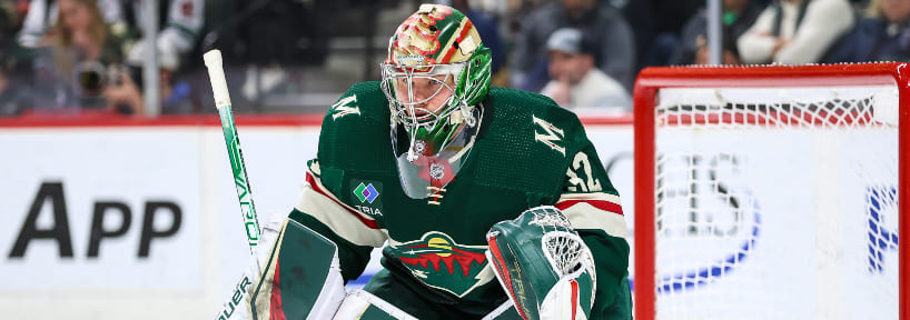 Which goalie will start Game 1 of the playoffs for the Wild?