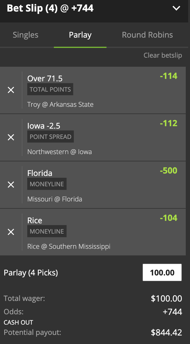 college football betting payouts